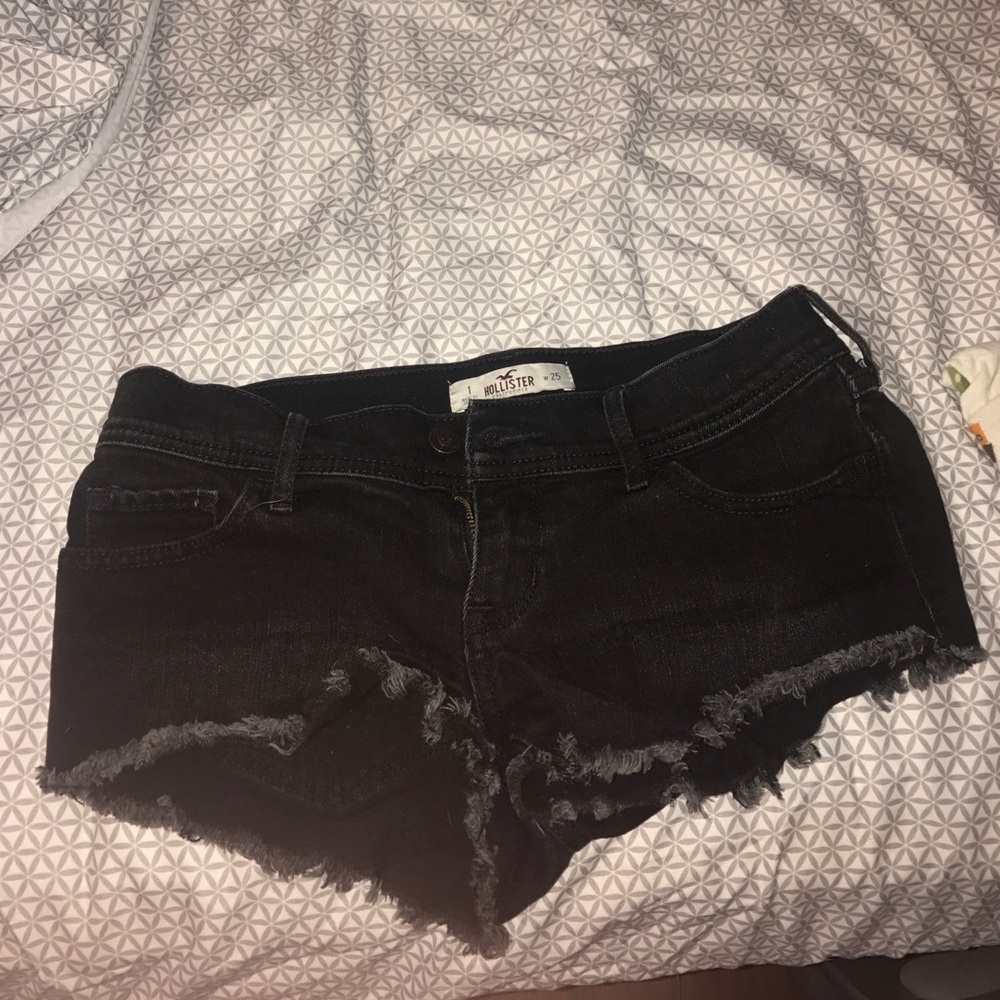 Black jean shorts