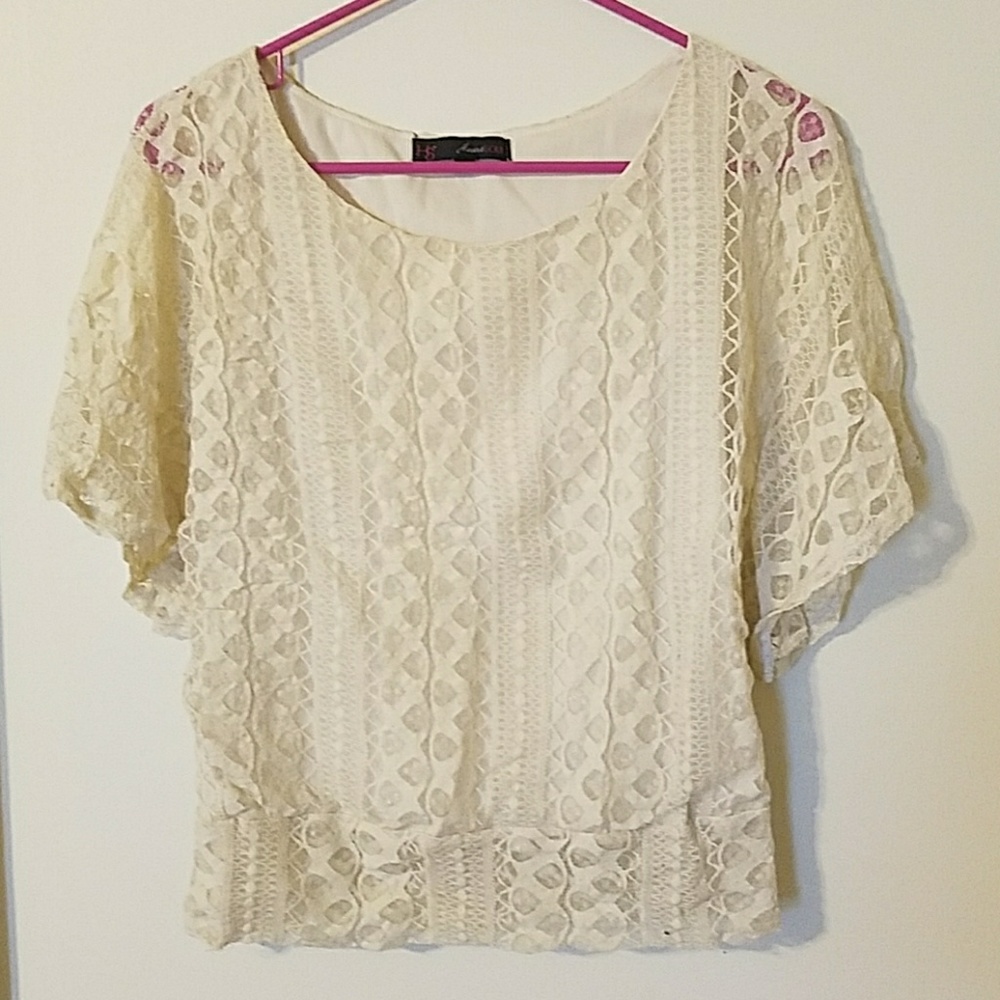 White lace top