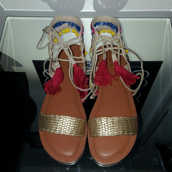*SOLD*NEW INDIGO RD. GOLD MULTI LL SANDALS - Picture 3 of 8