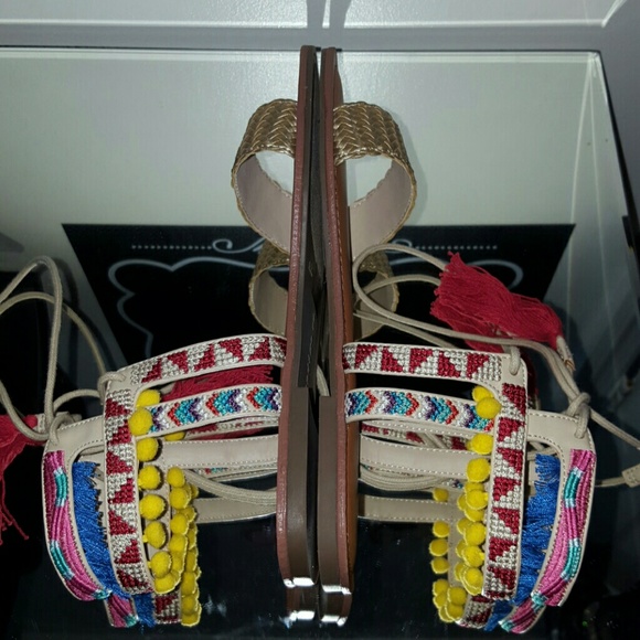 *SOLD*NEW INDIGO RD. GOLD MULTI LL SANDALS - Picture 6 of 8