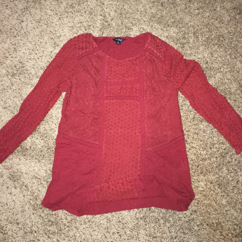 Red lace lucky shirt