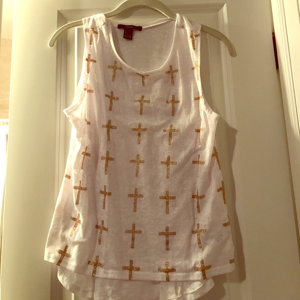 White high neck tank