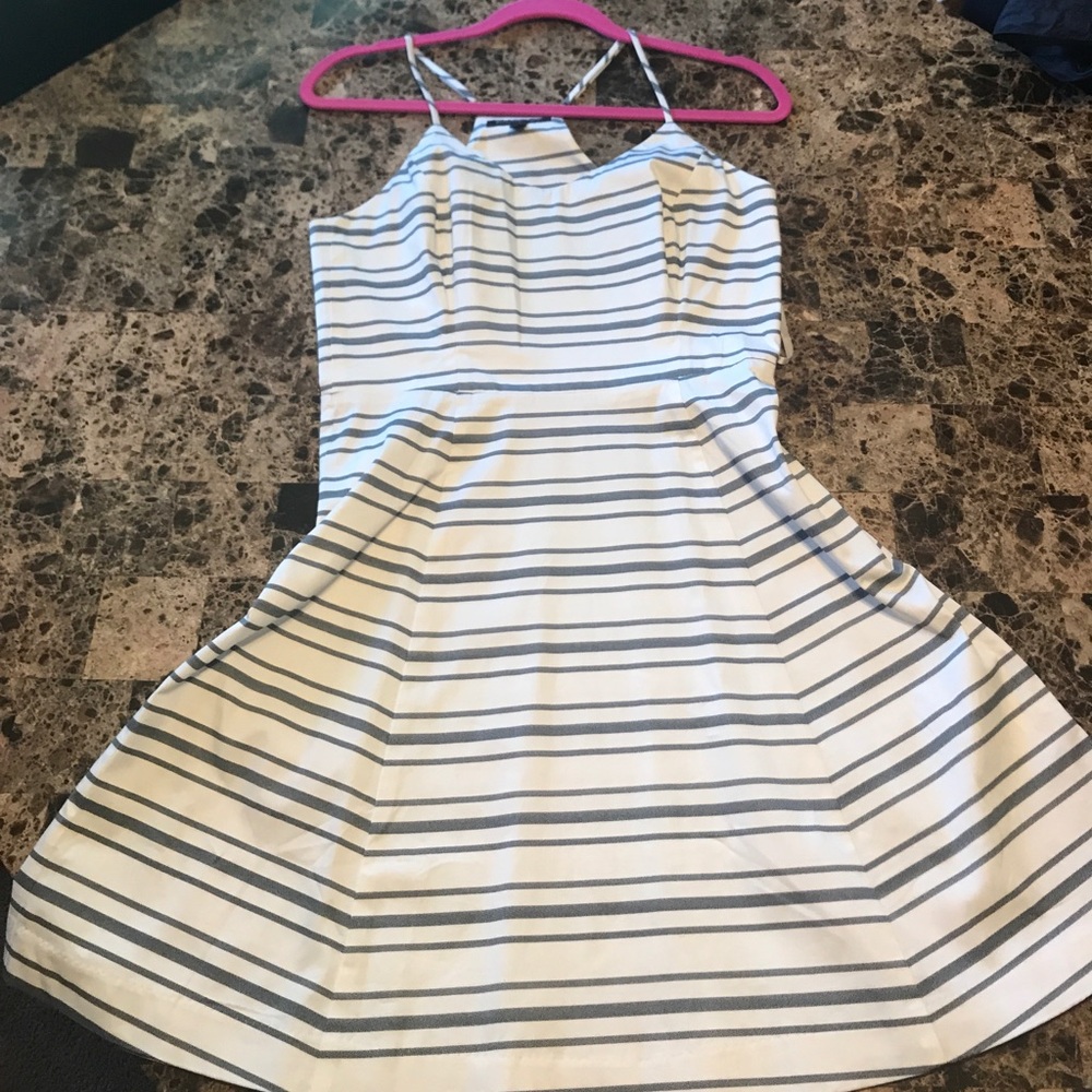 White/Gray Sundress - Banana Republic