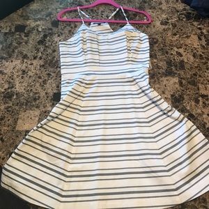 White/Gray Sundress - Banana Republic