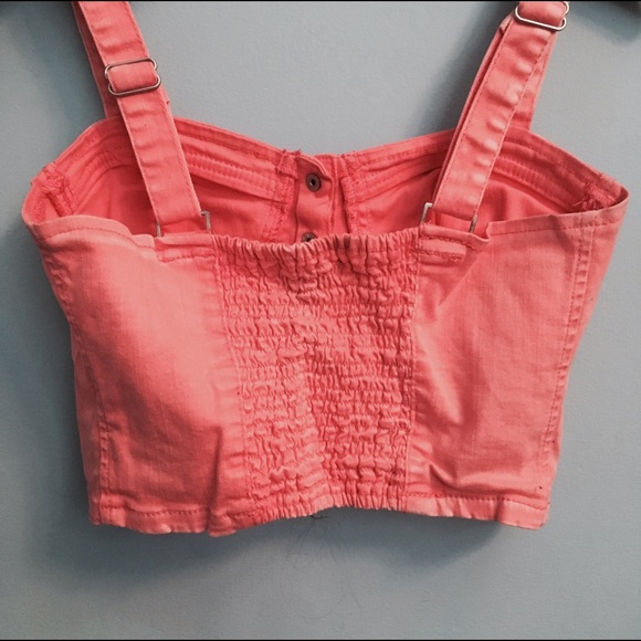 Salmon Crop Top - Picture 2 of 2