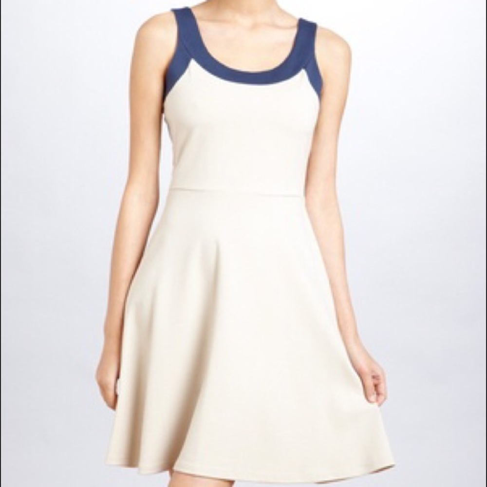 Amy Matto Tan/Navy Blue Dress