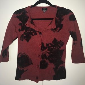 Red And Black Cardigan