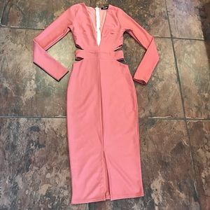 Midi Salmon color Dress