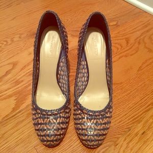 Jcrew blue and pink pumps