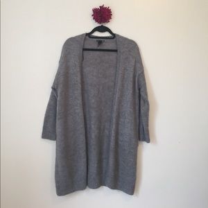 Knee Length Knit Cardigan