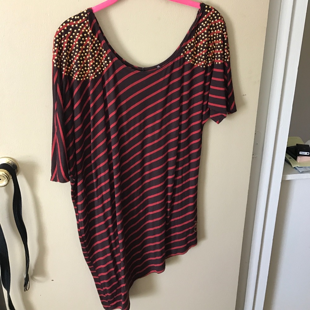 Baby fat off shoulders shirt