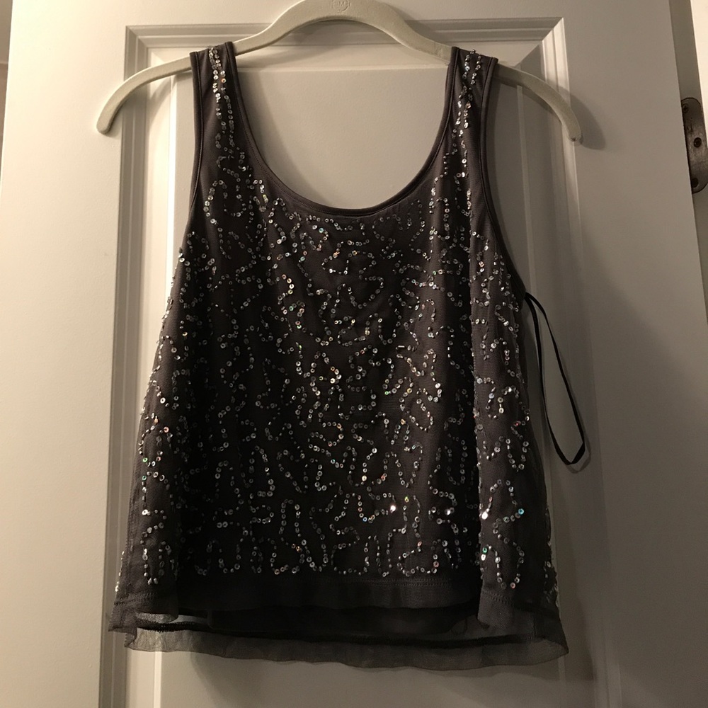 Grey sequin top