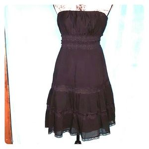 Express black strapless dress