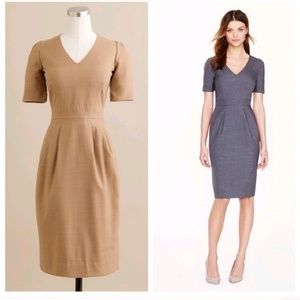 Jcrew memo dress in tan color