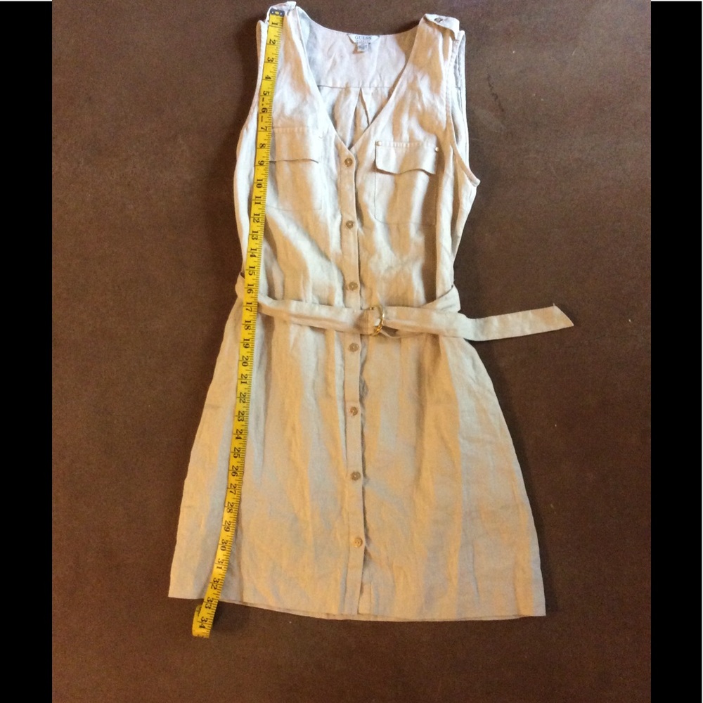 Khaki Guess button down dress. Small