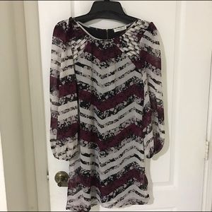 Love fire- Mini dress with wine color