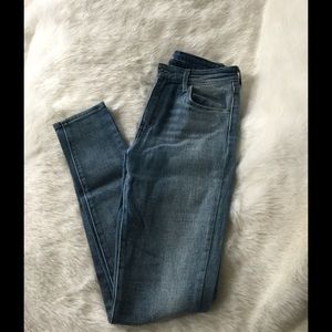 Levi's white wash denim jeans