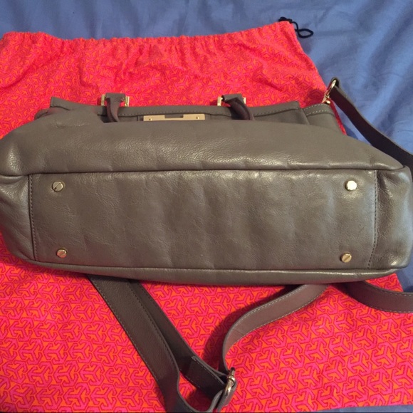 Tory burch grey leather tote- Norah satchel - Picture 4 of 4