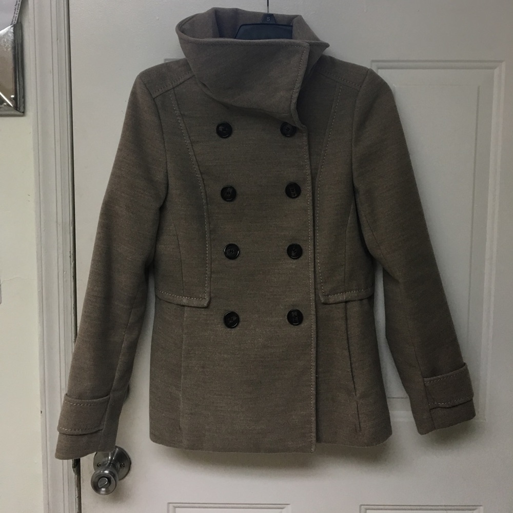 Taupe pea coat