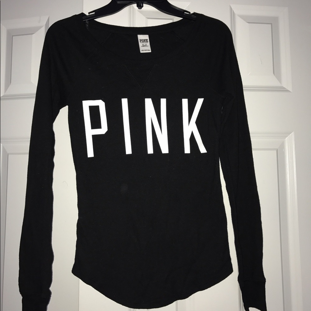 PINK black pajama top