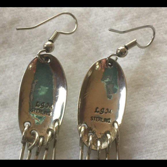 SLEEPING BEAUTY TURQUOISE/Silver Earrings - Picture 5 of 6