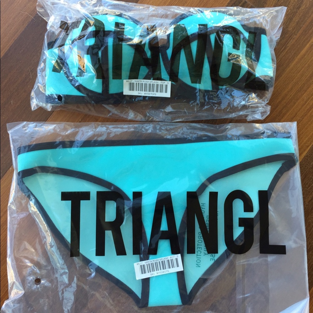 Small TRIANGL bikini in blue/black