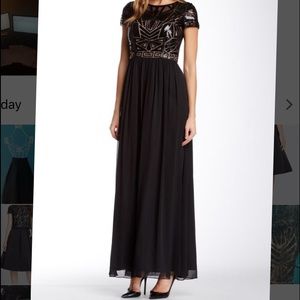 Gorgeous black gown by Decode 1.8 sequin top