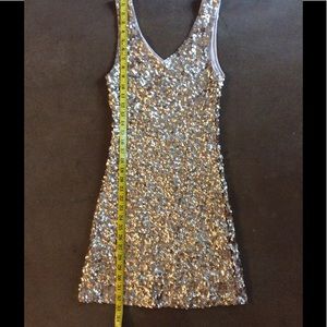 Small gold sequin cocktail dress
