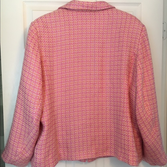 Fun Pink Sag Harbor Zip Blazer - Picture 3 of 5