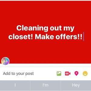 Make offers ! I really want to clean my closet!