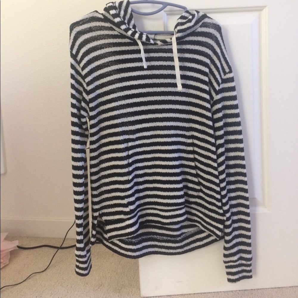 Forever 21 Small B/W striped loose sweater