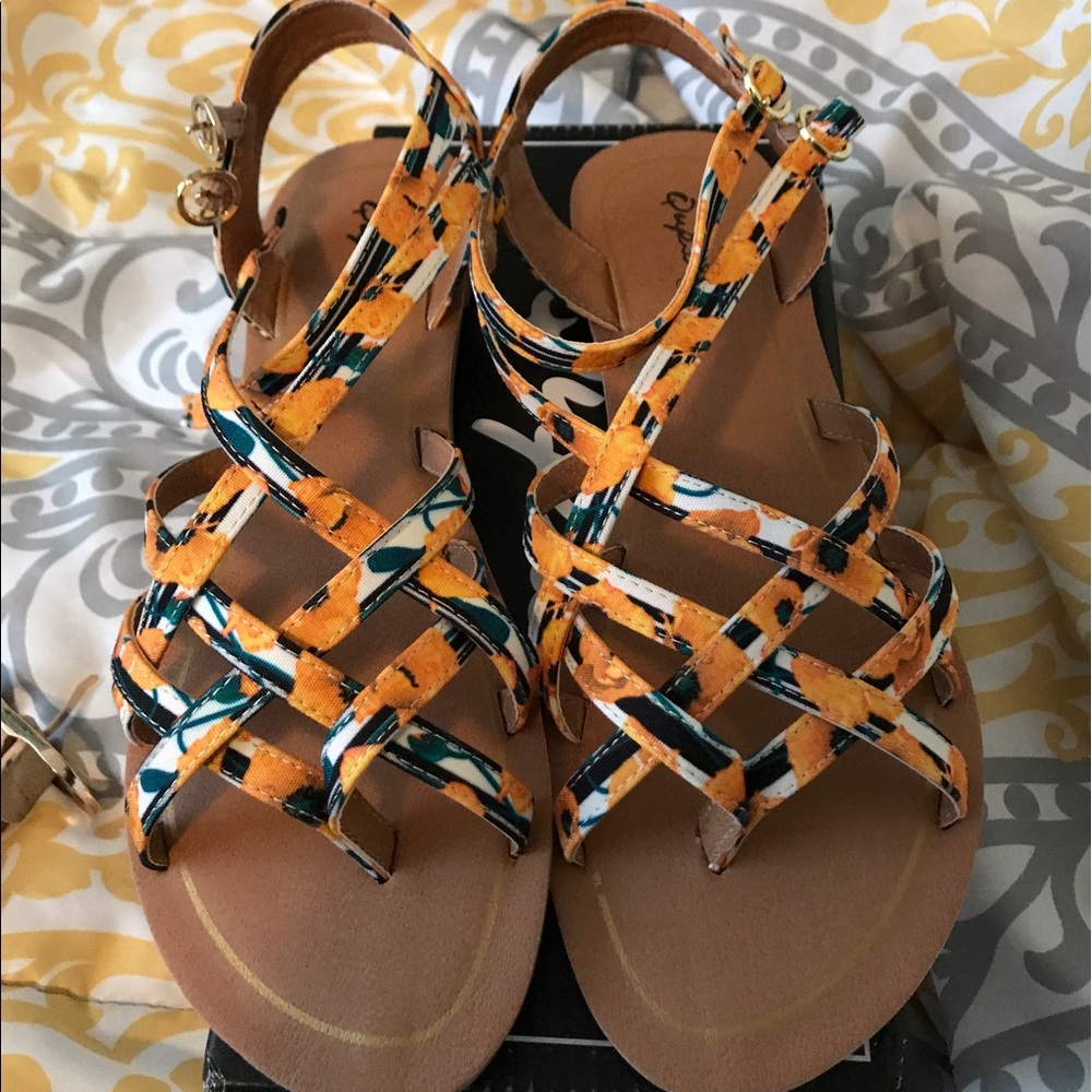 flower qupid sandals. SOLD