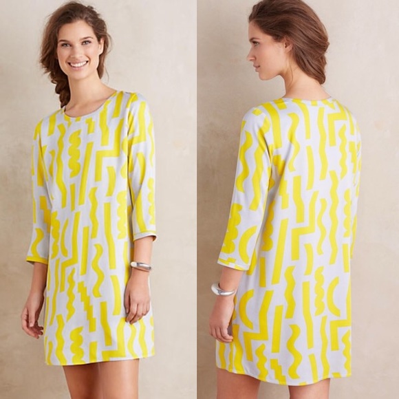 Anthropologie Dresses & Skirts - Dusen Dusen Yellow Sunbent Shift Dress