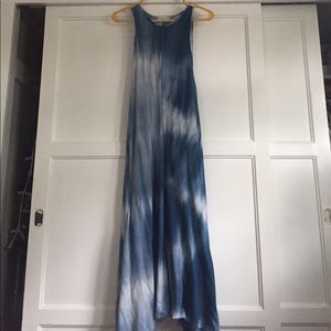Blue tie-dye dress