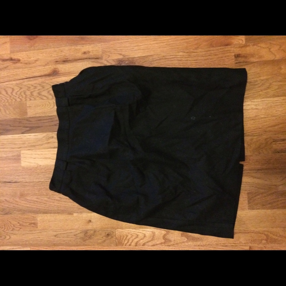 Black midi skirt