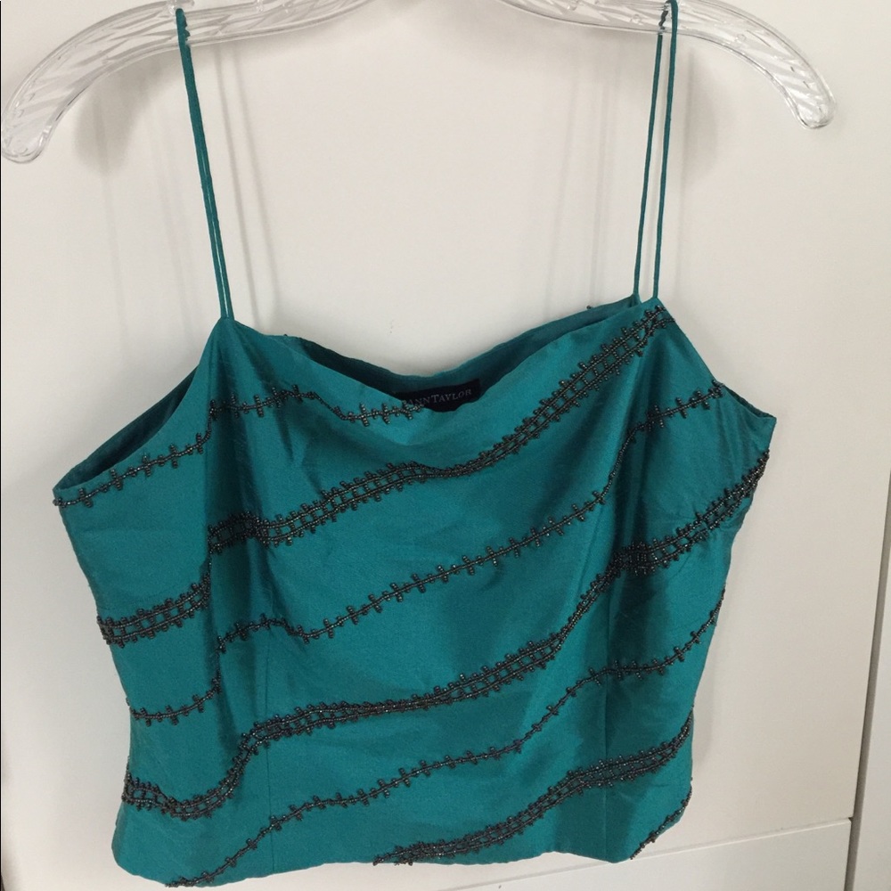 Ann Taylor Strappy Top 100 % Silk ❤️NWT
