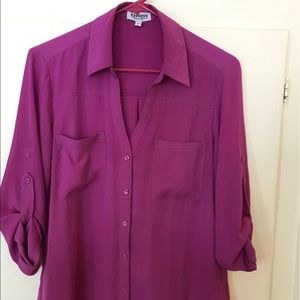Bright pinkish purple Express Portofino. Size M