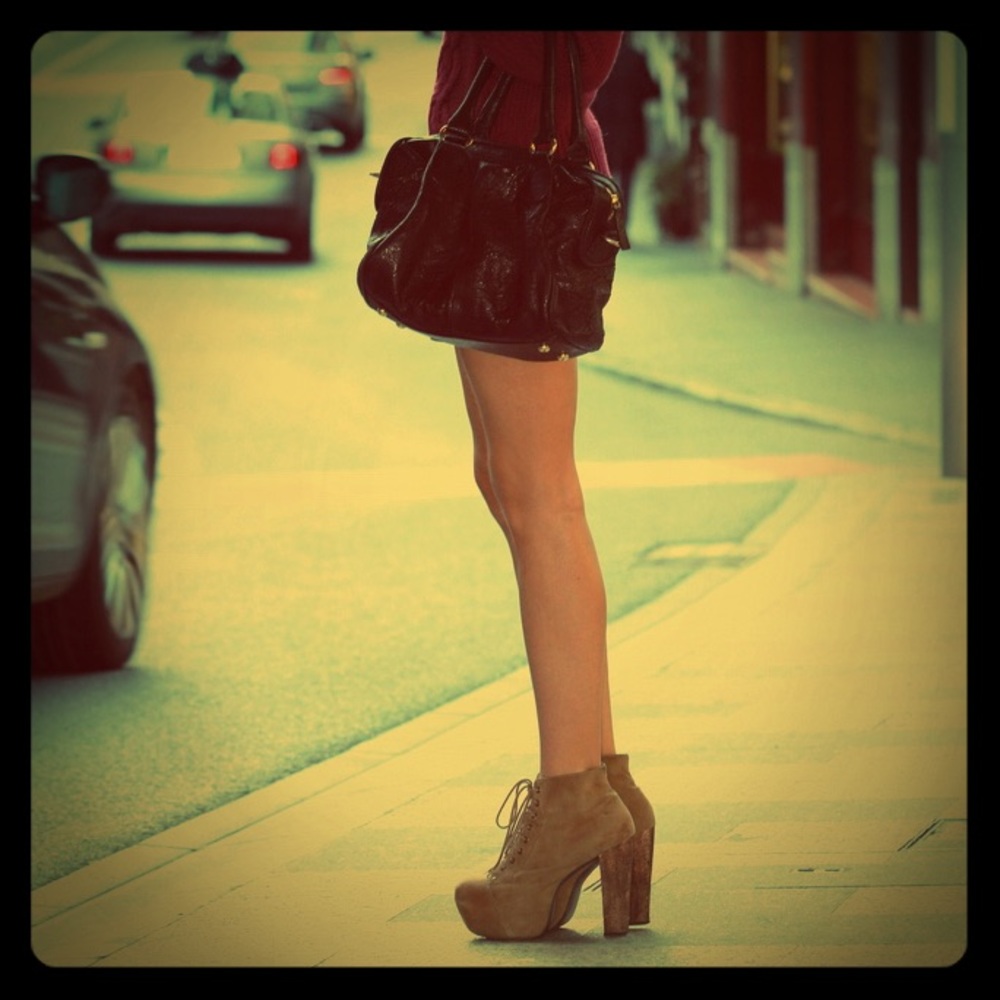 GUC heeled lace up booties