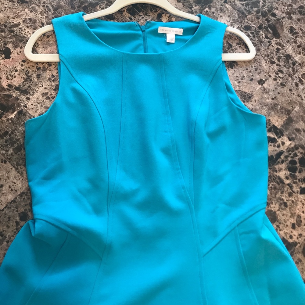 NY&Co Blue Fit and Flare Dress