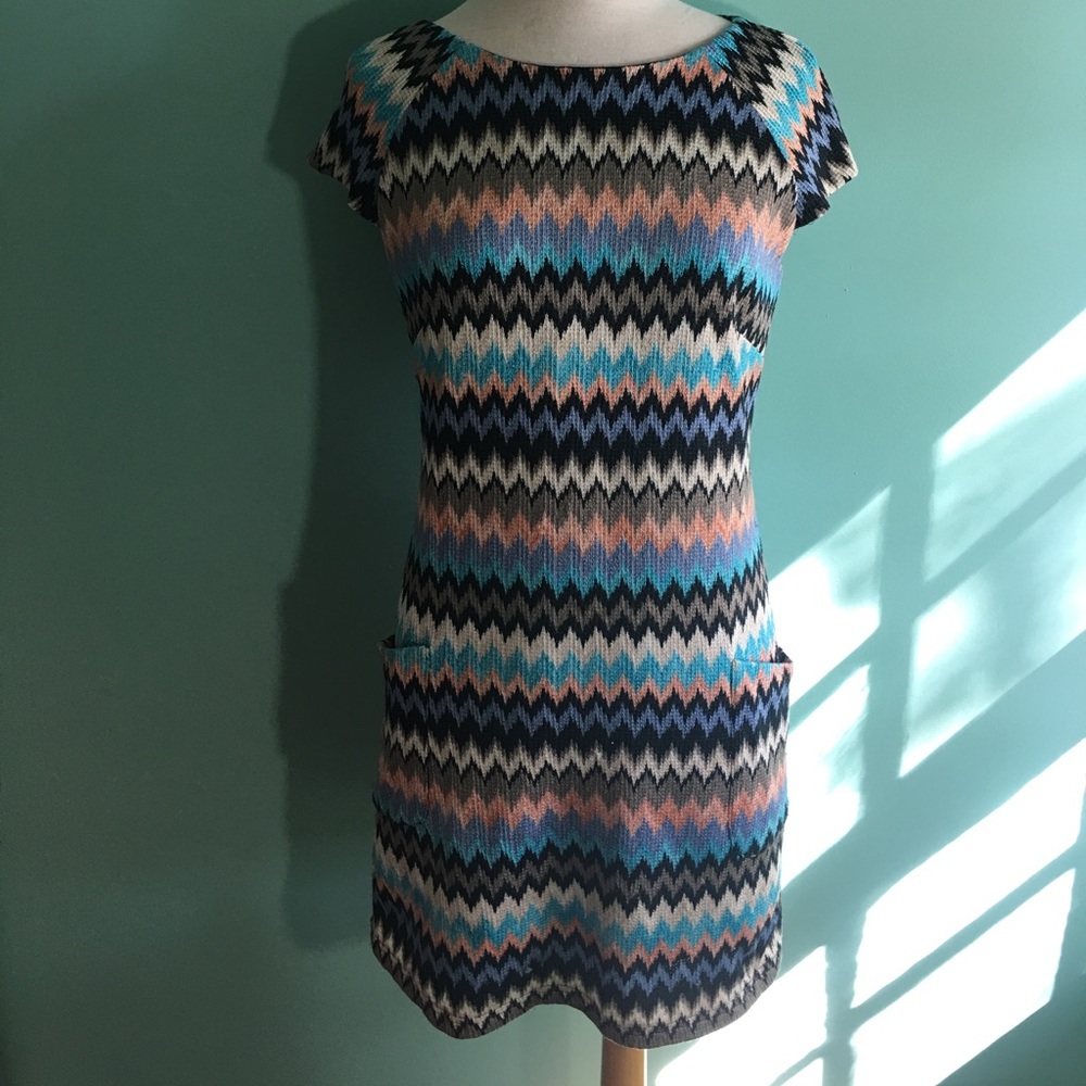 Just Taylor Missoni Print Inspired Shift Dress
