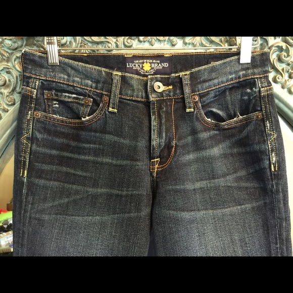 Denim jeans by Lucky Brand. Size 4/27. 32" inseam. - Picture 3 of 5