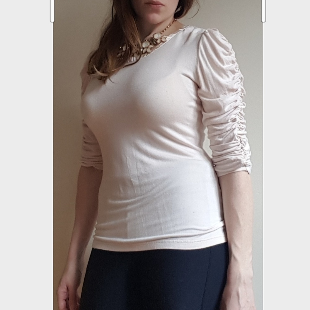 Satin collar top