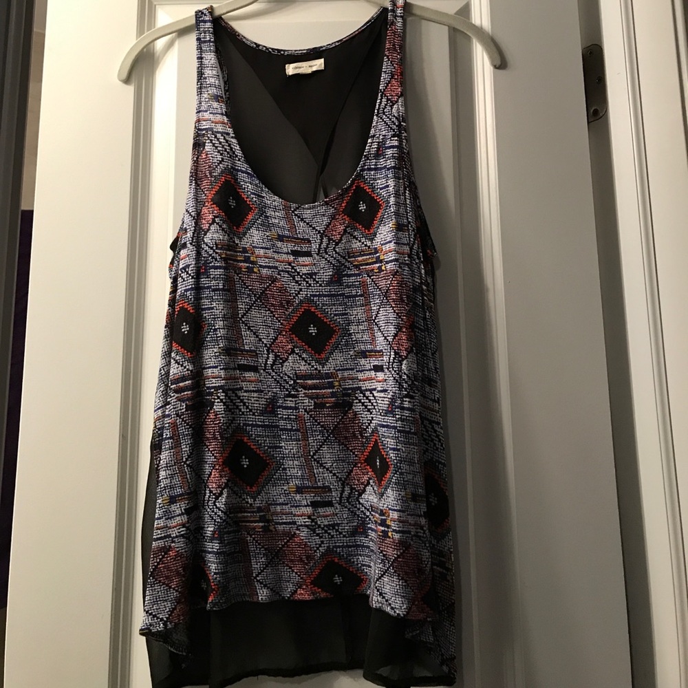 Tribal tank top with open back