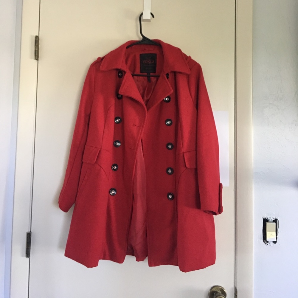 Kids Red Trench Coat