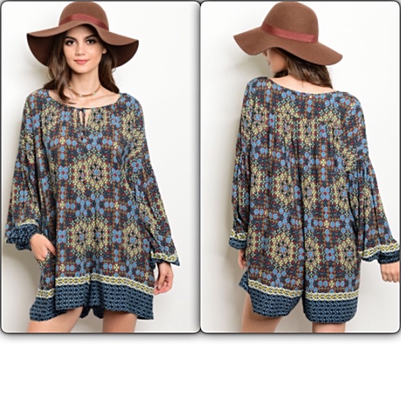 Transitional Relaxed Easy Bohemian Romper L sold - Picture 2 of 4