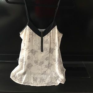 Spaghetti strap black/white tank top