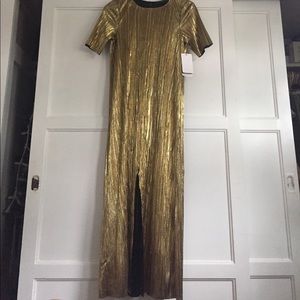 Metallic gold dress
