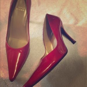 Stuart Weitzman Ruby Red Stiletto Heels