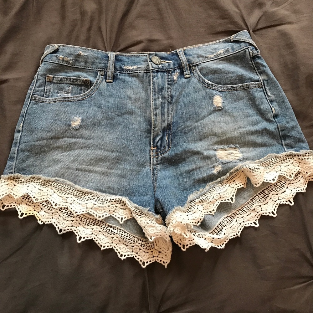 Free people denim shorts