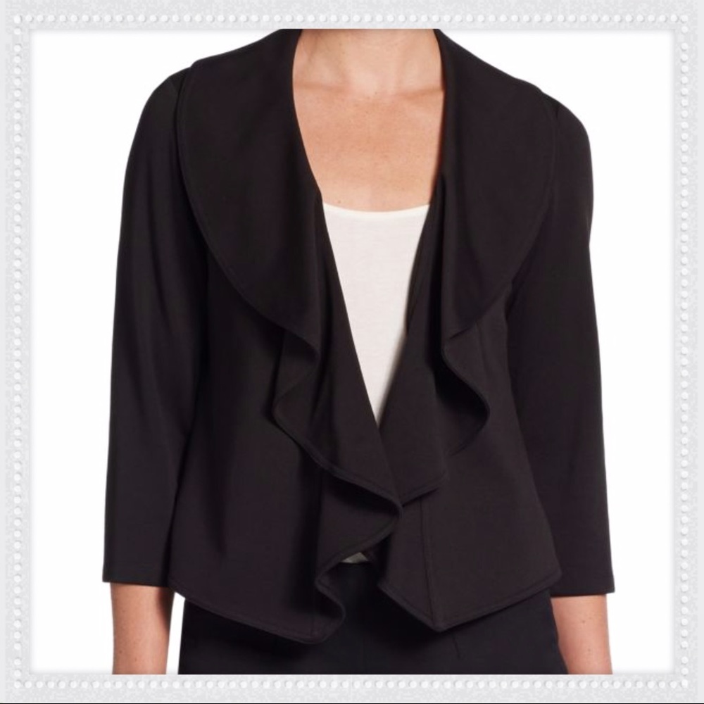 Calvin Klein Drape-Front Ponte Jacket